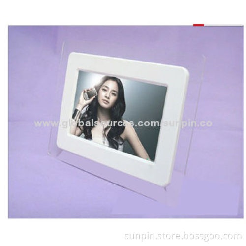 7-inch Single Function Digital Photo Frame with Resolution 480*234, Acrylic Shell